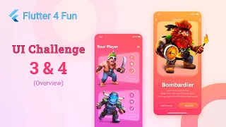 Flutter UI Challenge 3 4 overview from Flutter4fun com blog