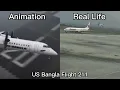 Download Lagu US Bangla Flight 211 Animation vs Real Life #planecrash