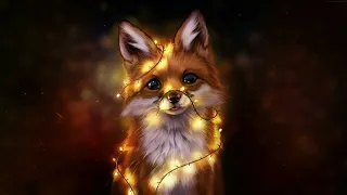 mylivewallpapers com Cute Fox with Lights 4K