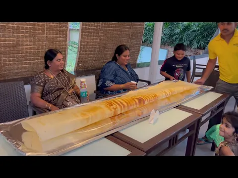 Download MP3 EXTRA LARGE (8 feet) DOSAFAMILY DOSA || SOUTH INDIAN |Annachi Dosa Kadai at VGP Golden Beach Resort