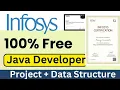 Infosys Launched Java FullStack Certification Program Free 100 Java Data Structure Certificate