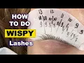 HOW TO DO WISPY LASH SET Hybrid lash extensions tutorial with lash mapping