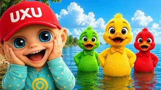 UxU | Five Little Ducks 🦆 Learn Colors and Counting – Kids Song