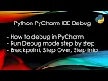Python PyCharm IDE - How to run in debug mode Beginner Lesson