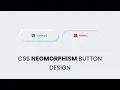 How To Make Neumorphism Button Using HTML And CSS Neomorphism Style Web Design