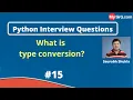 What is Type Conversion in Python Python Interview Questions MySirG com