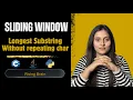 Longest Substring Without Repeating Characters Brute Force Sliding Window Python C Java