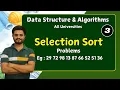 Selection sort part 3 Data structures Algorithms All universities