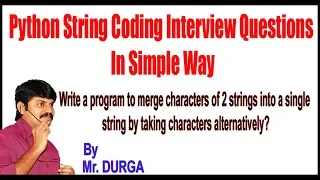 Q8 Wrt a prog to merge characters of 2 strings into a single string by taking characters altern