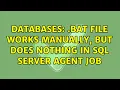 Databases bat file works manually but does nothing in SQL Server Agent job 2 Solutions