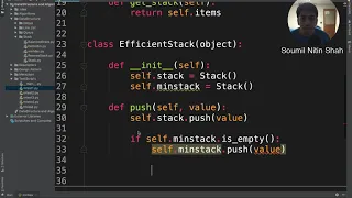 Design a stack that supports getMin in O 1 time and O 1 extra space Python