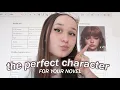 HOW TO CREATE THE PERFECT CHARACTER best template for your novel detailed character portfolio