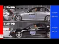 Mercedes C-Class Crash Test At 25mph vs 12mph