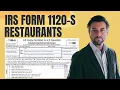 How to File Form 1120-S for 2022 - Restaurant Example