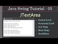 JTextArea Scrolling Line Wrap Word Wrap Java Swing Tutorials