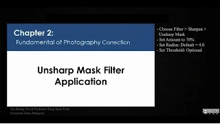 Chapter 2 - 8 Unsharp Mask Filter Application
