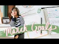 MY MARCH GOALS monthly goal-setting planning mind map powersheets chatty catch-up