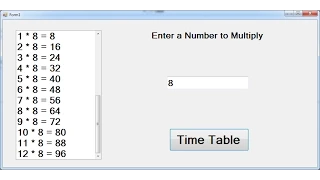 Visual Basic Net - While and End While Loop Times Table
