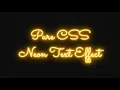 CSS Neon Text Effects Pure Css Tutorials NoorHUB