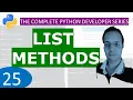 25 List Methods in Python Python Tutorial Developer Series A - Z
