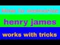 Henry James in urdu hindi memorize novels name English with umair