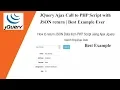 JQuery Ajax Call to PHP Script with JSON return Best Example Ever