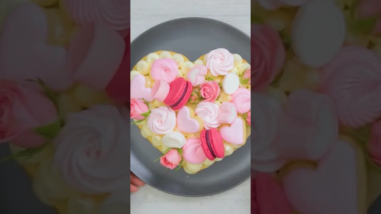 Cookie cream heart cake    Easy Valentine