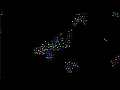 Color Ball move with Boids Simulation openframeworks