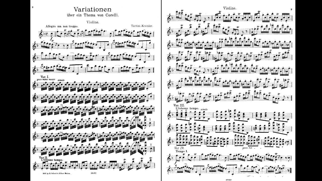 Variations On A Theme Of Corelli ~ Fritz Kreisler Variations On A Theme Of Corelli ~ Fritz Kreisler