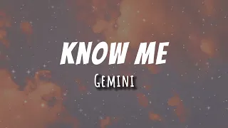 Gemini 제미나이 Know Me Lyric Do You Know Me Now 