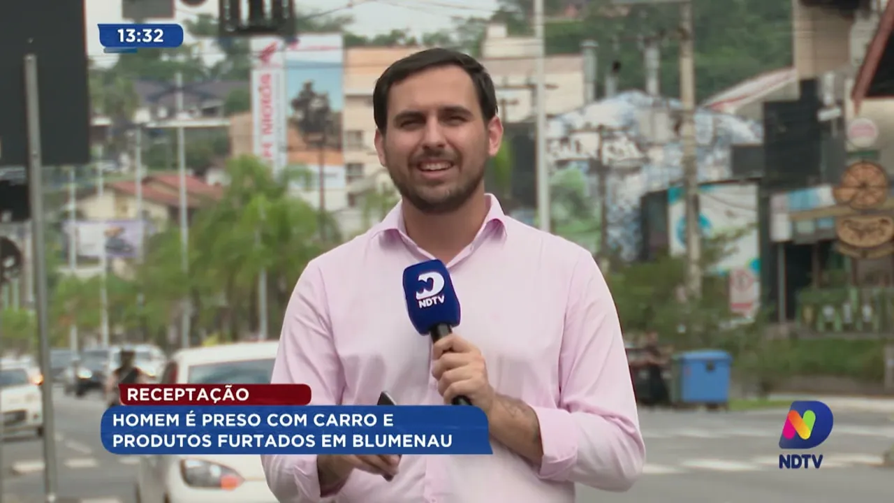 Homem é preso com carro e produtos furtados em Blumenau