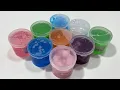 ASMR Mini Slime Unboxing Clear Crunchy Slime Stretching