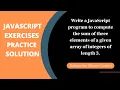 JavaScript - Exercises Practice Solution 24 compute the sum of three