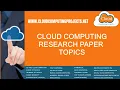 Cloud Computing Research Paper Topics Cloud Computing P Research Paper Topics