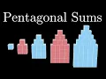 Adding pentagonal numbers in 3D proof without words