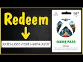 How to Redeem a Game Pass Ultimate Gift Card Code on an Xbox Series X or S or Xbox One Console Menu