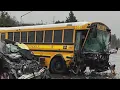 Salem crash involving school bus and SUV leaves 2 people injured