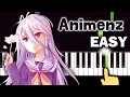 Lagu No Game no Life OP - This Game (Animenz Simplified Version) -  EASY Piano tutorial