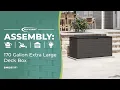 Suncast 170 Gallon Extra Large Deck Box Assembly