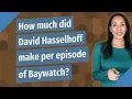 How much did David Hasselhoff make per episode of Baywatch