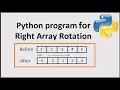 Python program for right array rotation