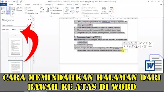 cara memindahkan halaman dari bawah ke atas di word