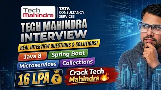 Tech Mahindra Java Developer LIVEInterview Java 8 Spring Boot Microservices Collections