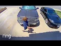 Hey What Are You Doing Floodlight Cams Two-way Talk Deters Stranger From Taking Car Grill RingTV