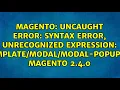 Uncaught Error Syntax error unrecognized expression -popup html