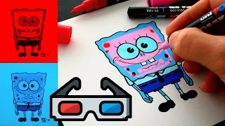 how to draw insane 3d glasses effect tutorial 