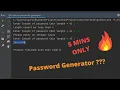 Learn to build random password generator in 5 mins using python Flowchart Code