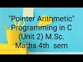 Pointer Arithmetic in C Programming in C