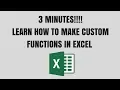 DEVELOP YOUR OWN FUNCTIONS IN EXCEL GOOD FOR BEGINNERS