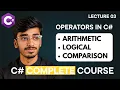 Operators in C Arithmetic Assignment Comparison Logical Operators Lecture 03